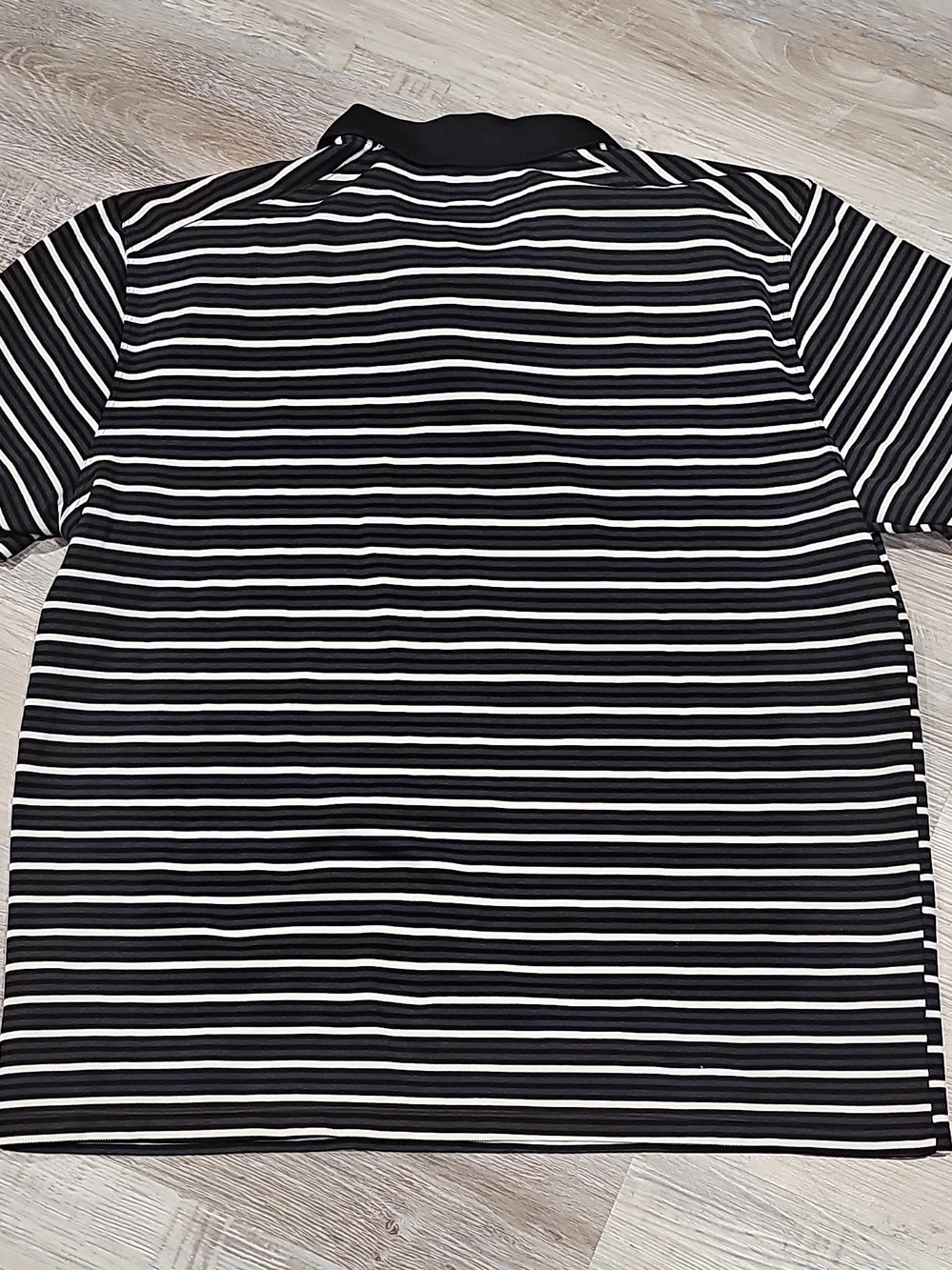 Nike Black, White & Dark Gray Striped Dri-FIT Polo XL - Picture 5 of 5